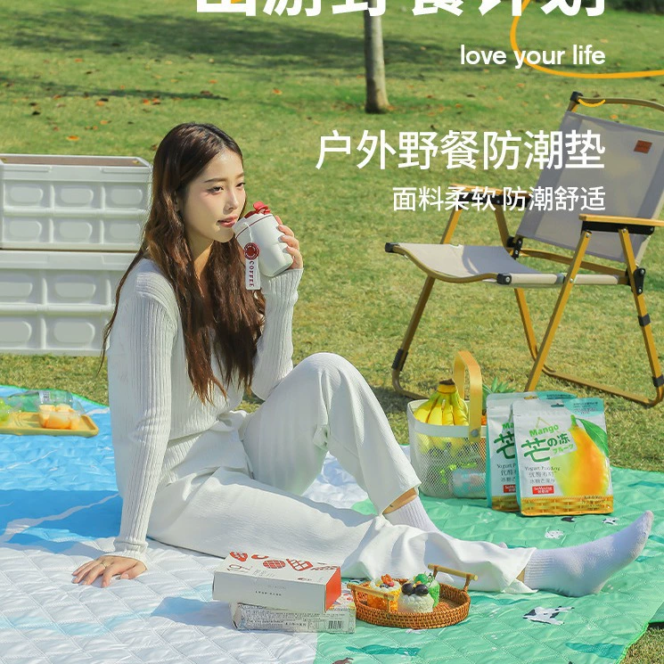 Весенний портативный утолщенный коврик для пикника, влагостойкий коврик для пикника, для газона, кемпинга, весенних прогулок, ткань для пикника