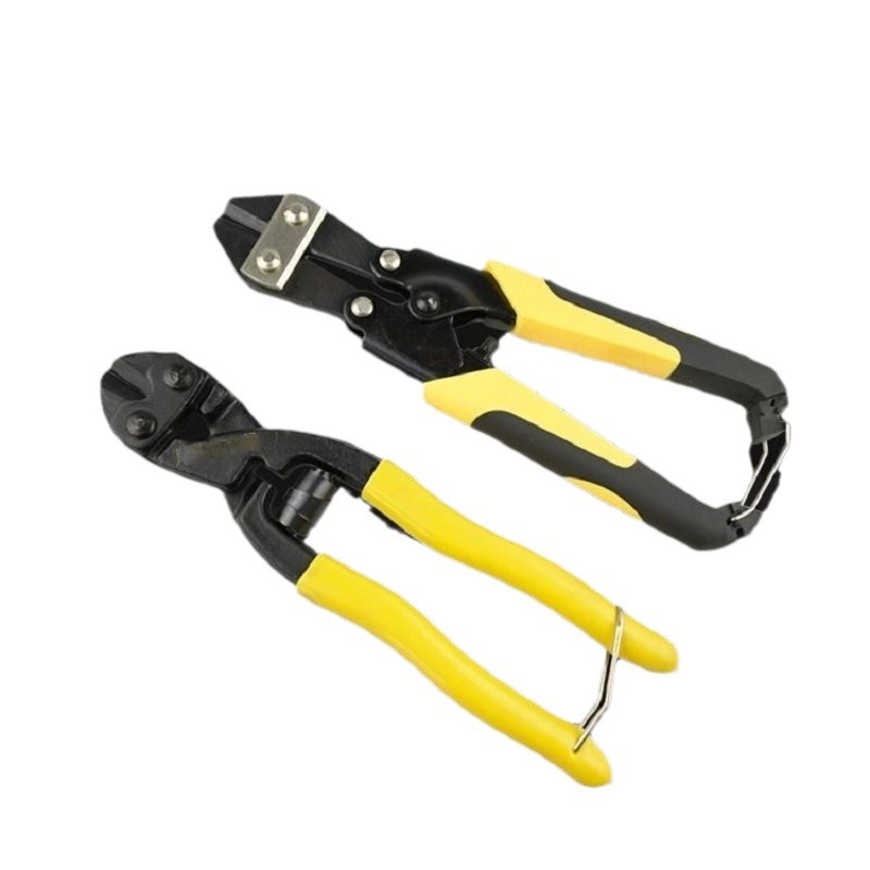 Fábrica al por mayor de grado industrial pequeña pistola de acero alicates de corte mini ahorro de mano de obra alicates fuertes alicates de alambre de 8 pulgadas cizalla de acero