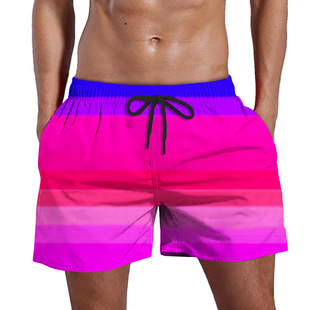 Amazon Spot New 2025 Summer Basic Popular Men's Pure Color Multi-Color Mesh Casual Men's Beach Pants
