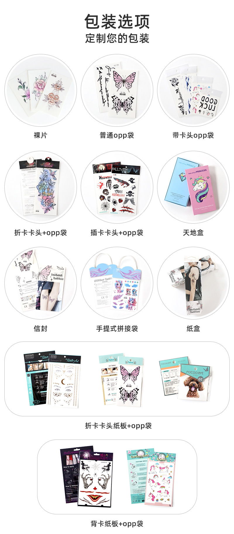 包装选项固定详情