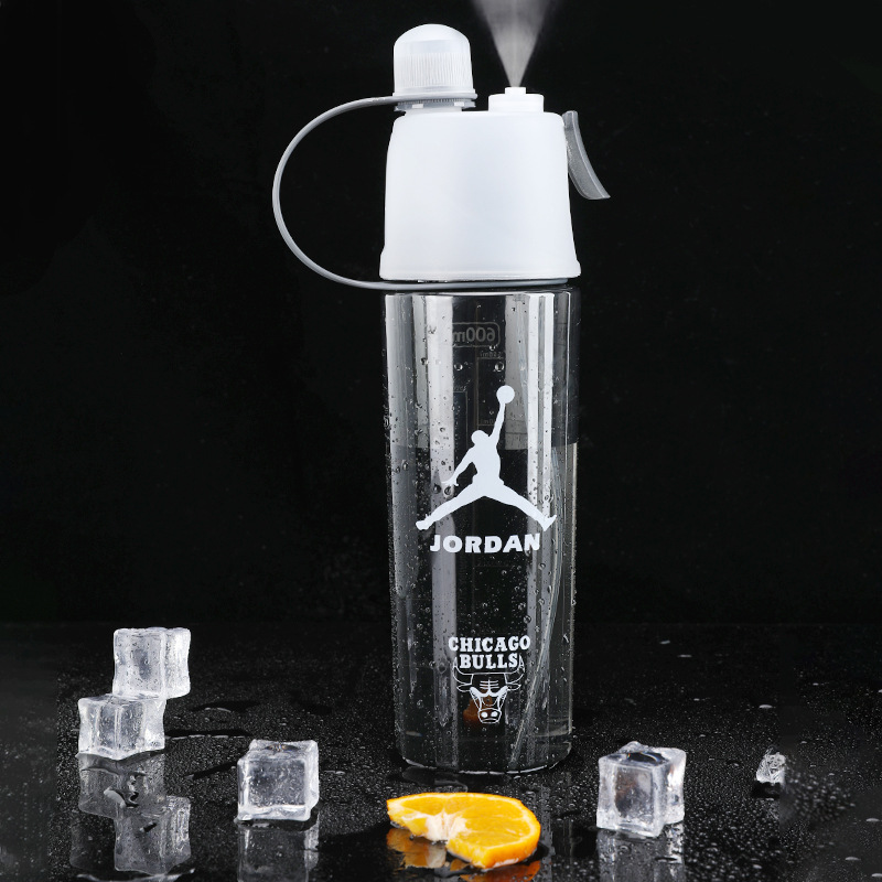Transparent dunk 600mll enlarged spray + cup brush food grade pc material
