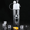 Transparent dunk 600mll enlarged spray + cup brush food grade pc material