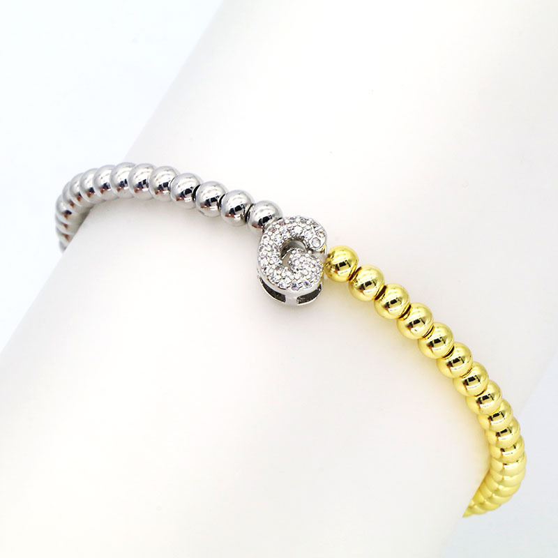 13g Weight Copper Pendant Material Zircon Inlay Material Bracelets Classification Copper Chain Material ball chain Chain Type 1 Piece Quantity Holiday, Daily Occasion Copper Material Letter Pattern All Seasons Season Women's Gender Plating Design Modern Style Style Wholesale Jewelry Modern Style Letter Copper Zircon Plating Bracelets Ball Chain 10