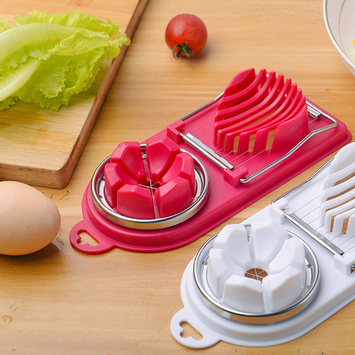 Multifunctional egg slicer fancy split stainless steel slicer double head two-in-one egg splitter wholesale