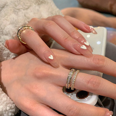 Delicate Instagram trendy finger ring for women, light luxury, niche design, fashionable and personalized, simple open ring, Instagram cool breeze style