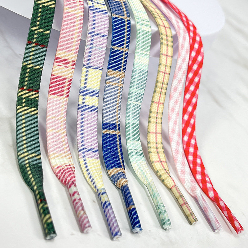 Suitable for Air Force One Jk Style Spacer Plaid Shoelaces, Casual Shoes, Sports Shoes, Ice Cream Dots, Shoelaces for Men and Women