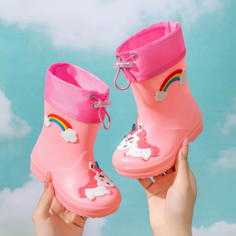 Детские резиновые сапоги, водонепроницаемые резиновые сапоги для мальчиков, легкие нескользящие водные сапоги для девочек, водная обувь для детей в возрасте от 2 до 8 лет.