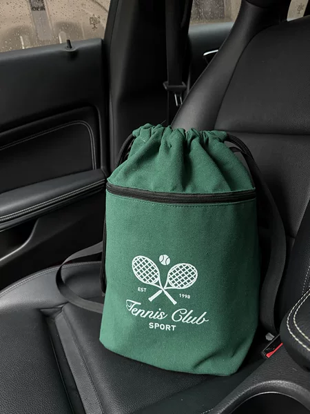 Sports tennis bucket bag with a capacity of over 70 balls, drawstring storage bag for club training, portable cross-border tennis bag