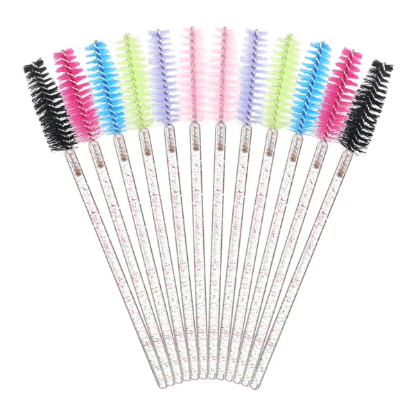 50 pc/pack crystal rod eyelash brush disposable nylon hair eyelash rod eyebrow comb portable eyelash makeup brush