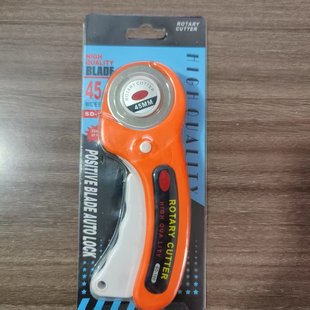Cross-Border Direct Supply Fabric Cutting Round Knife, Patchwork Wheel Knife, 45mm Leather Cutting Knife, Handle Roller Knife, Fabric Cutting Round Knife