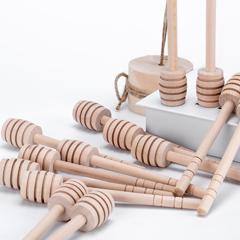 Palo de miel de madera Palo de mezcla de madera maciza creativo Palo de miel Palo de mermelada Palo de café con leche Palo de miel Suministro de fábrica
