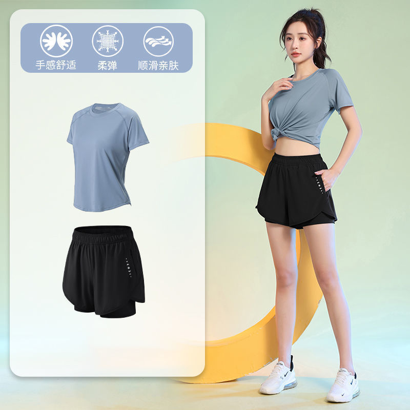 24夏季新款运动套装宽松显瘦跑步健身瑜伽速干衣修身吸湿排汗|undefined