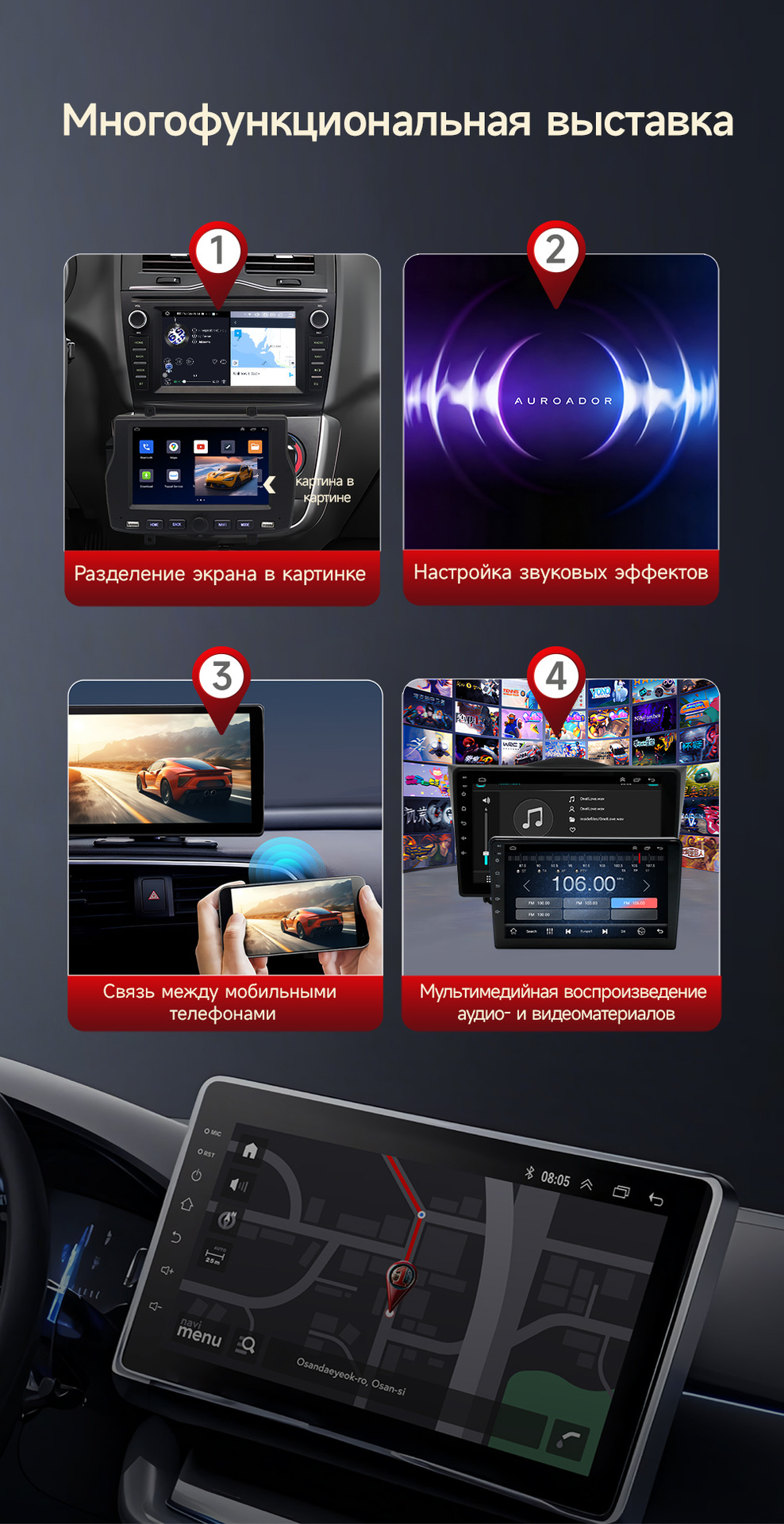 Lada Smart Android Car Navigation System Автомобиль Навигатор