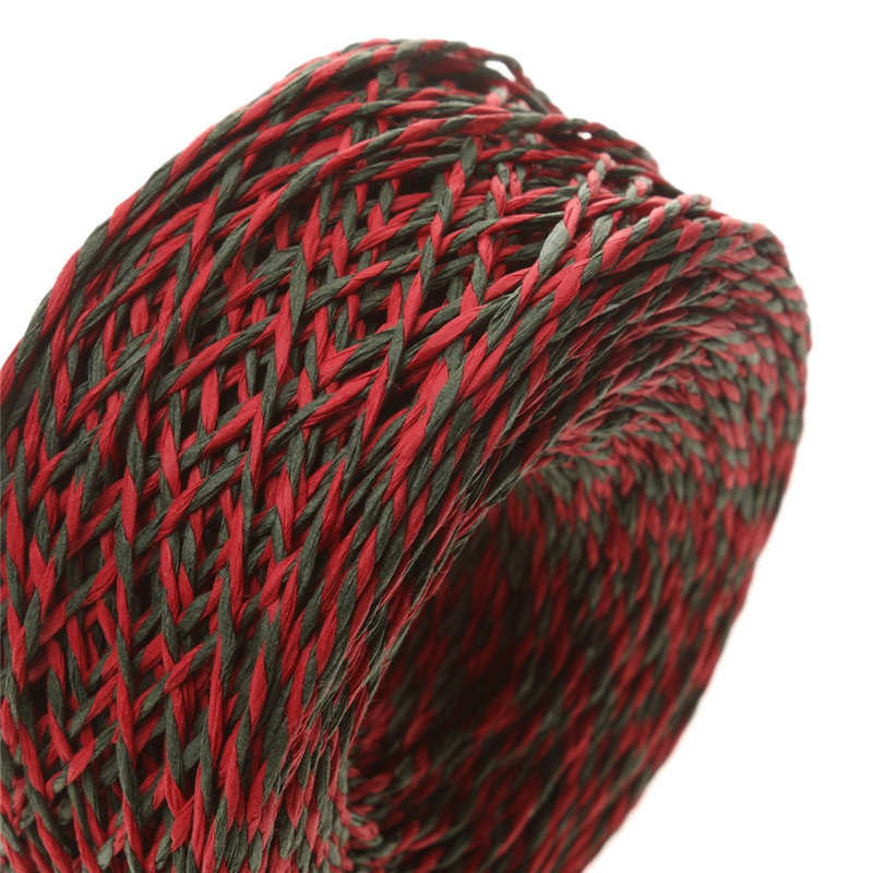 Nuevos productos transfronterizos de cuerda de papel de Navidad correa DIY material de decoración cuerda de embalaje de regalos cuerda de color rojo verde 100 metros