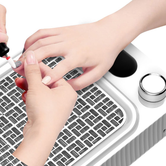 Nail Art Vacuum Cleaner Cross-border New 80w High Power Japanese Style Detachable Filter Nail Art Dust Collector Low Noise