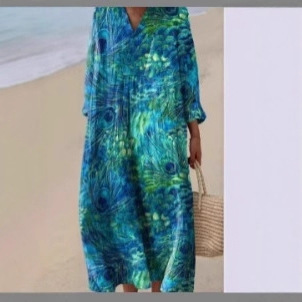 2025 Independent Station Amazon Long Sleeve Shirt Dress Women's Casual Floral 3D Printed Sleeve Long Dress 2025 Independent Station Amazon Long Sleeve Shirt Dress Women's Casual Floral 3D Printed Sleeve Long Dress