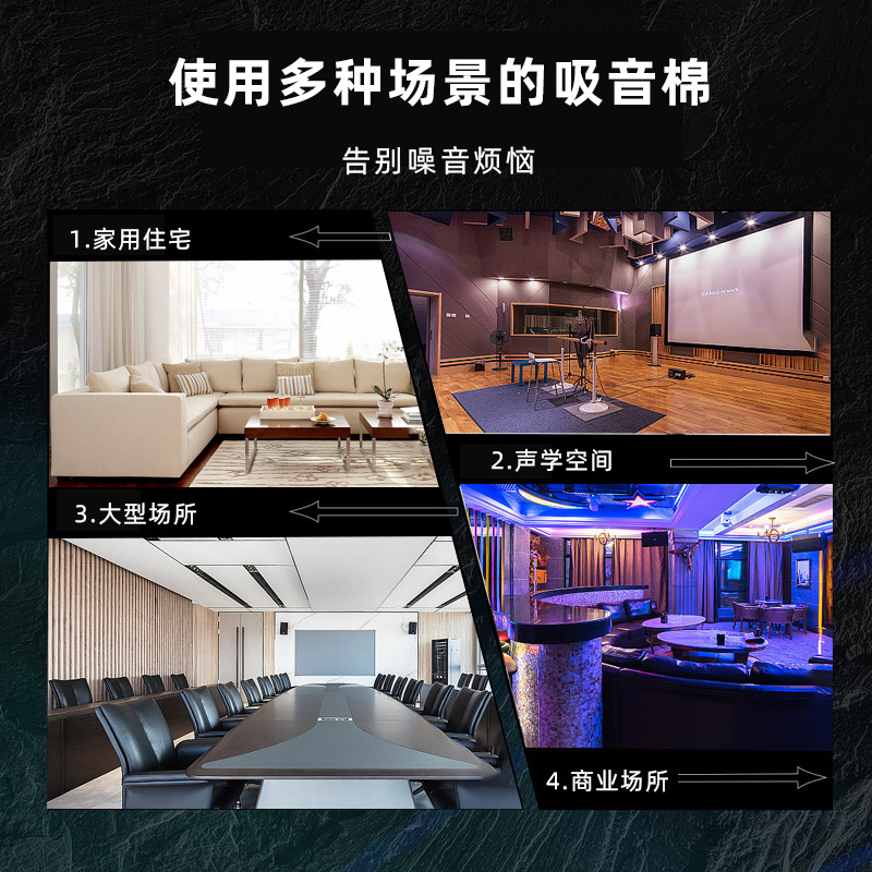 3 Square Meters Minimum Order, Soundproof Cotton Self-Adhesive Wall Soundproofing Panels, Manufacturer Wholesale, Bedroom Wall Stickers, Rubber Plastic Sound-Absorbing Cotton for Home Use