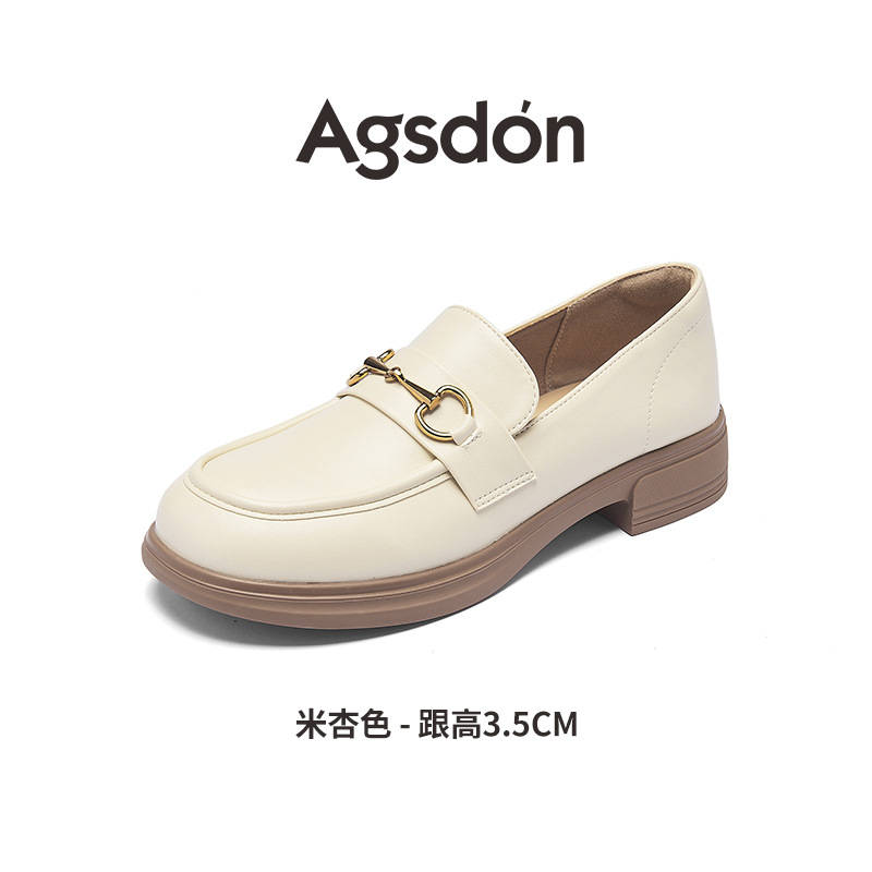 Zapatos Denlefour de otoño para mujeres 2025, nuevos tacones gruesos, zapatos de cuero negros de estilo británico, zapatos de sola suave para viajar