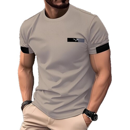 Summer Men's Los Angeles Casual Fashion Simple Trendy 3D Print Short-Sleeve T-Shirt Top