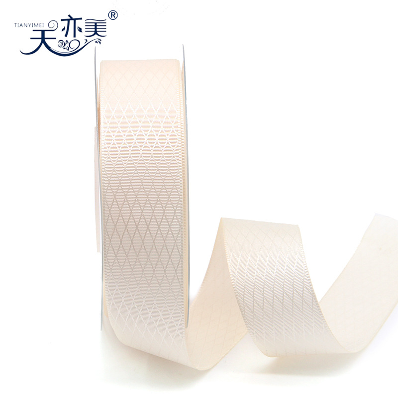 Tianyi Mei venta al por mayor 2,5 cm de gama alta regalo arco cinta caja de regalo embalaje decorativo cuadrado diamante cinta