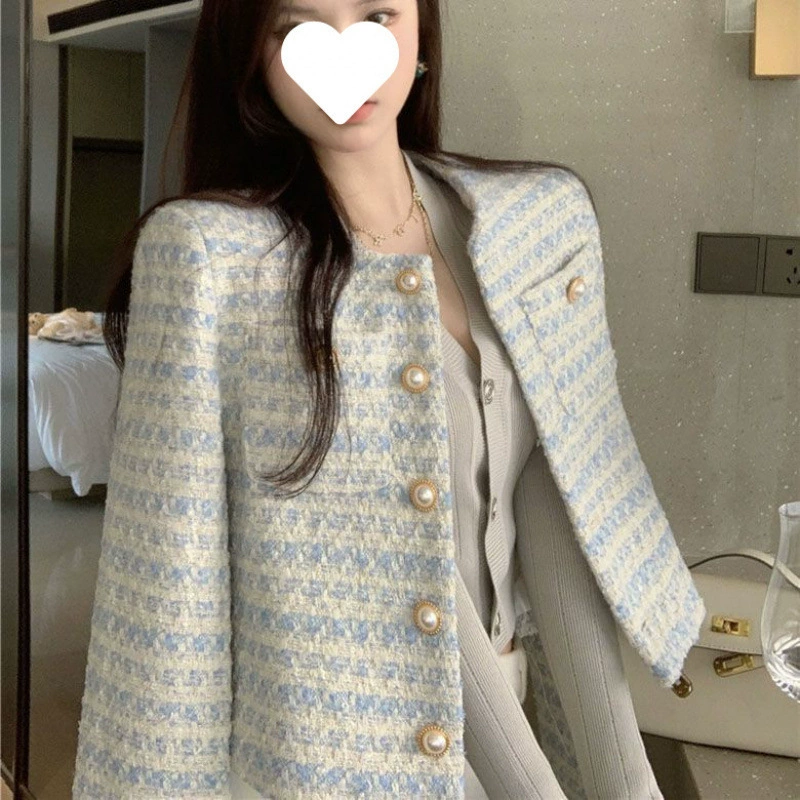 Осенняя модная короткая куртка, плюс размер, стиль Chanel, корейский стиль