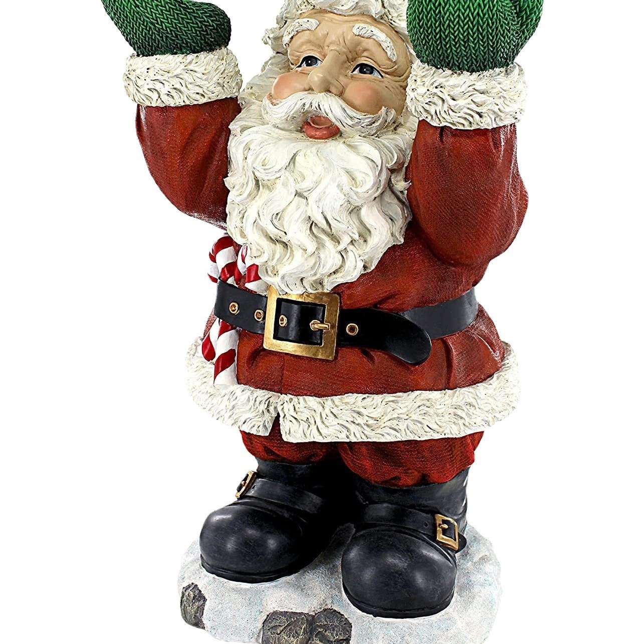 Estación independiente nueva Santa camarero bandeja escultura resina artesanía decoración de escritorio