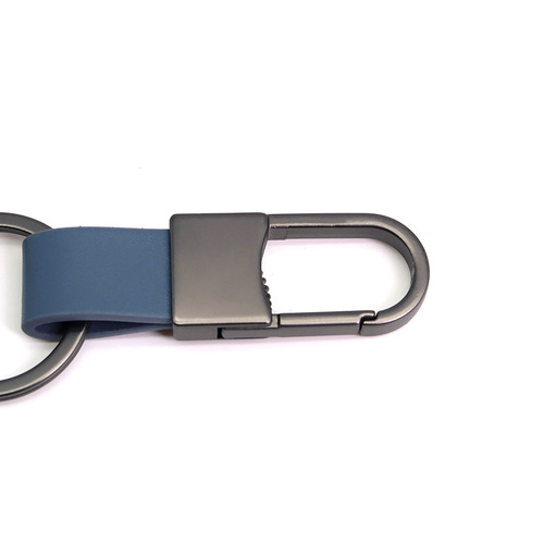 New Metal Leather Keychain, Zinc Alloy Clasp, Creative Simple Men's Car Keychain Holder, Wholesale