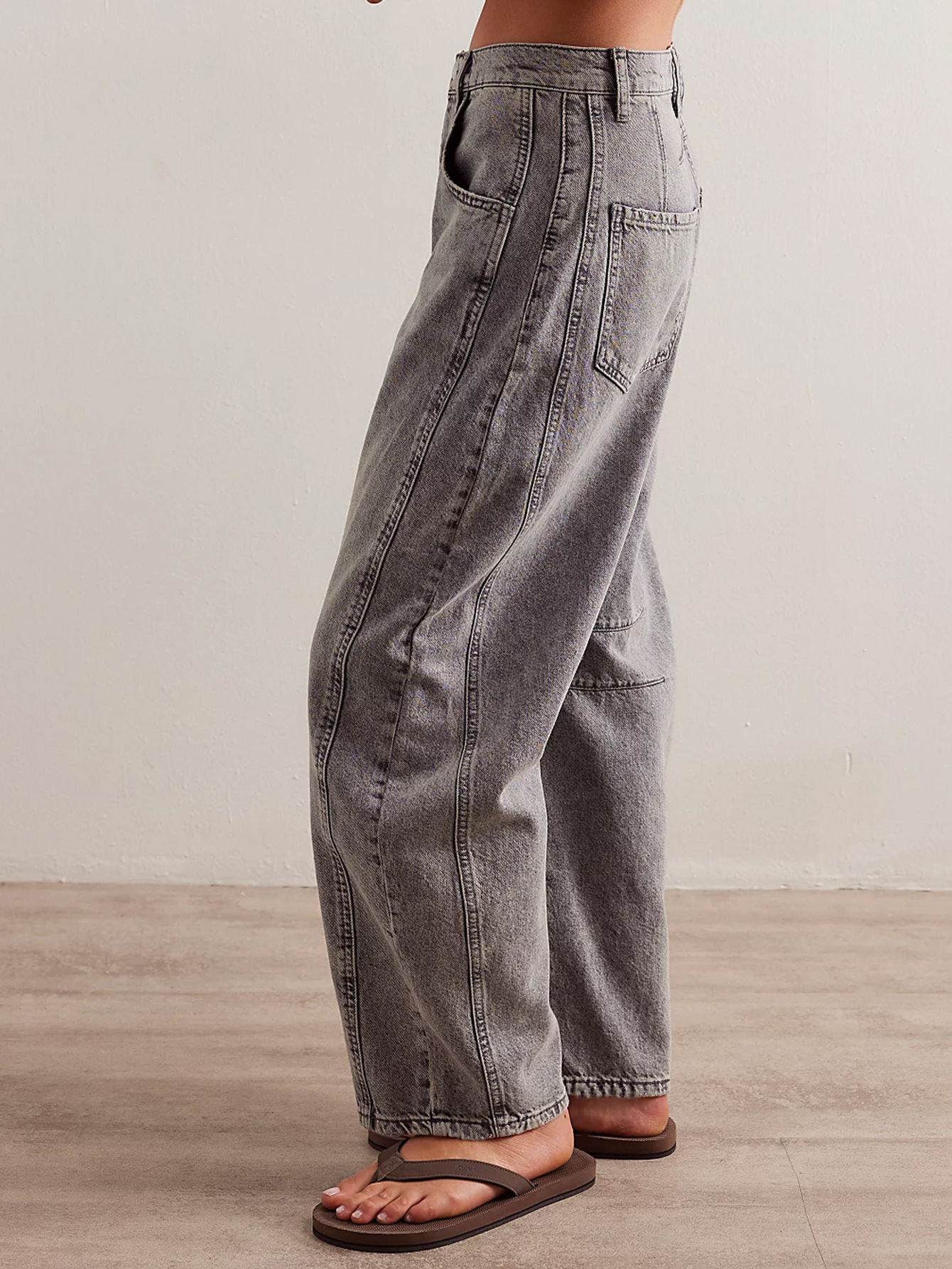 2023 New Cross-Border European And American Hot-Selling Fashion Casual Wide-Leg Loose Jeans For Women Mid-Low Waist_ecoleips.com