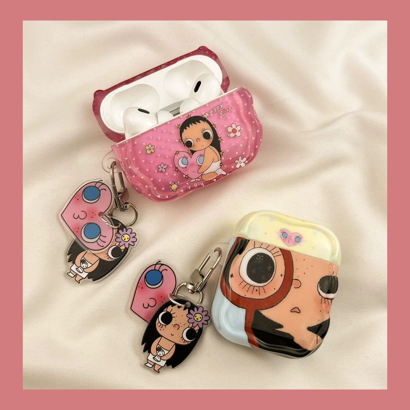 Wave Point Love Xiaoyu para AirPods4 caso de protección Bluetooth Huaqiang Bei 5 generación AirPod Pro3 cubierta de auriculares