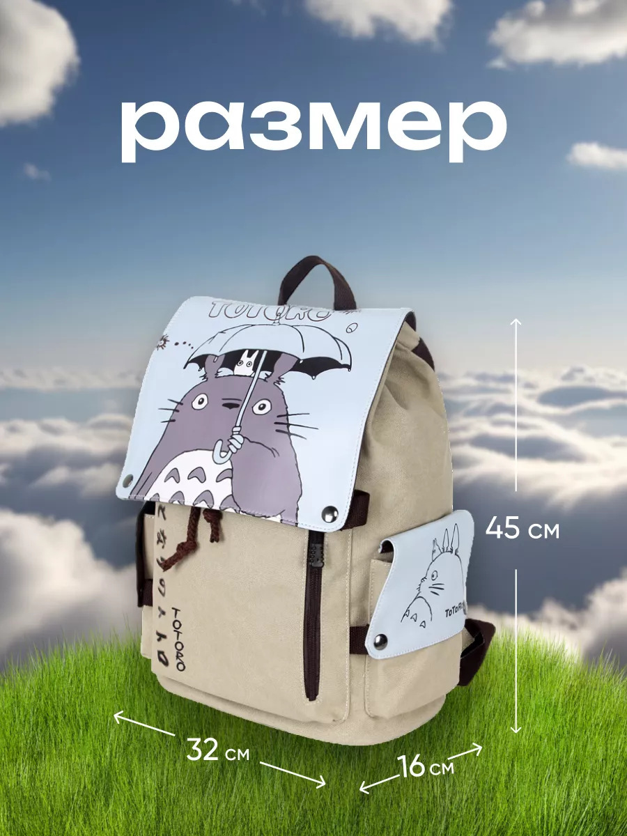 Рюкзак аниме Тоторо школьный для