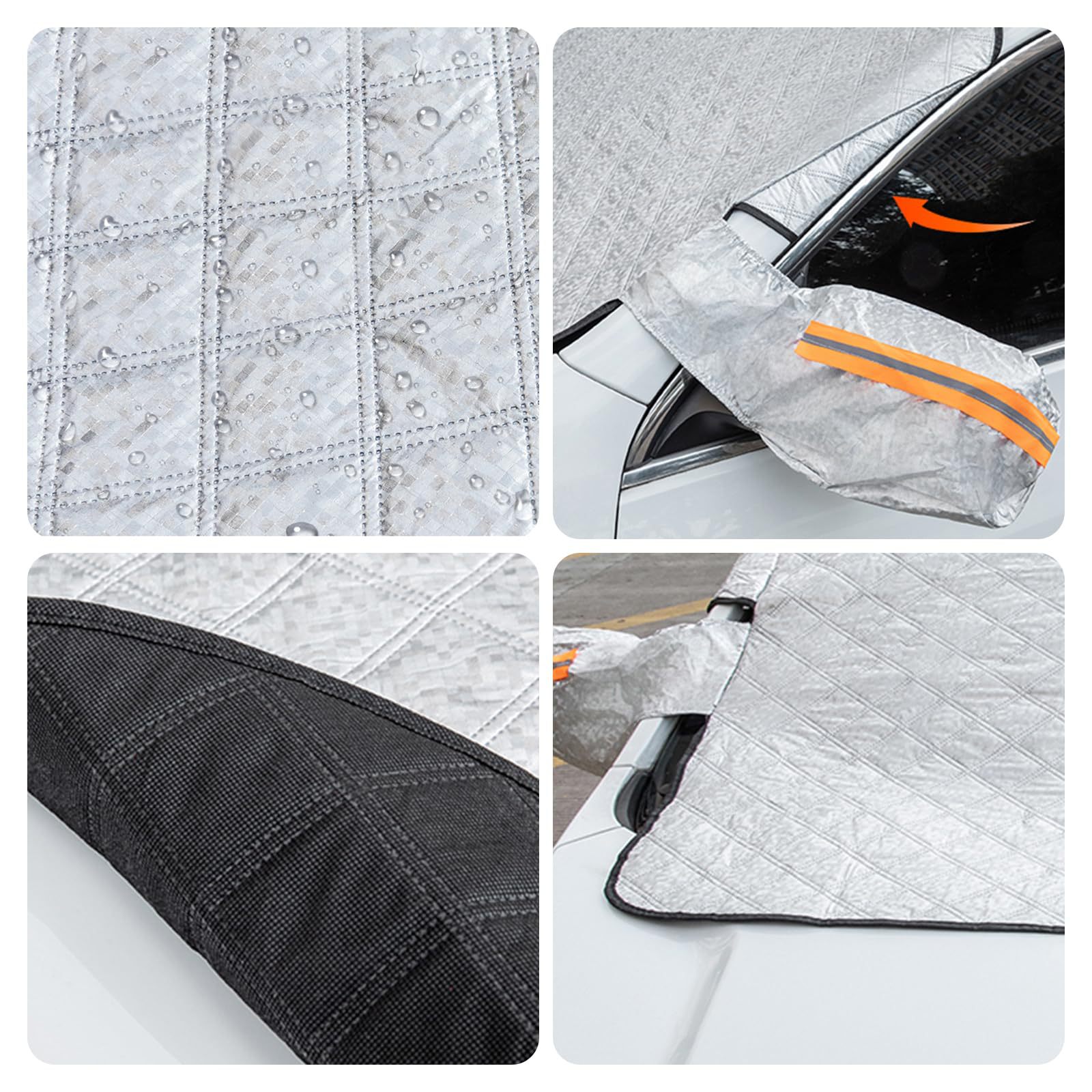 Car Snow Cover, Front Anti-Freeze Cover, Windshield Anti-Frost and Snow Cover, Thickeneded Winter Windshield Cover, Snow Cover, Snow-Proof Cloth