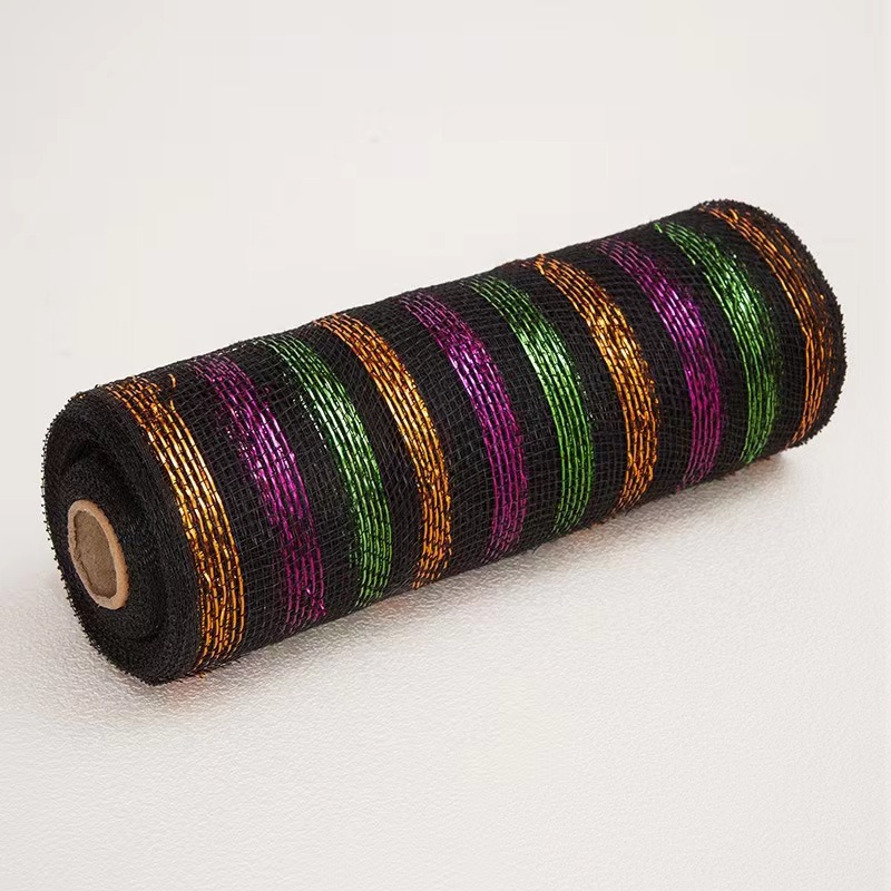 검정+주황 보라 초록 26cm*10야드