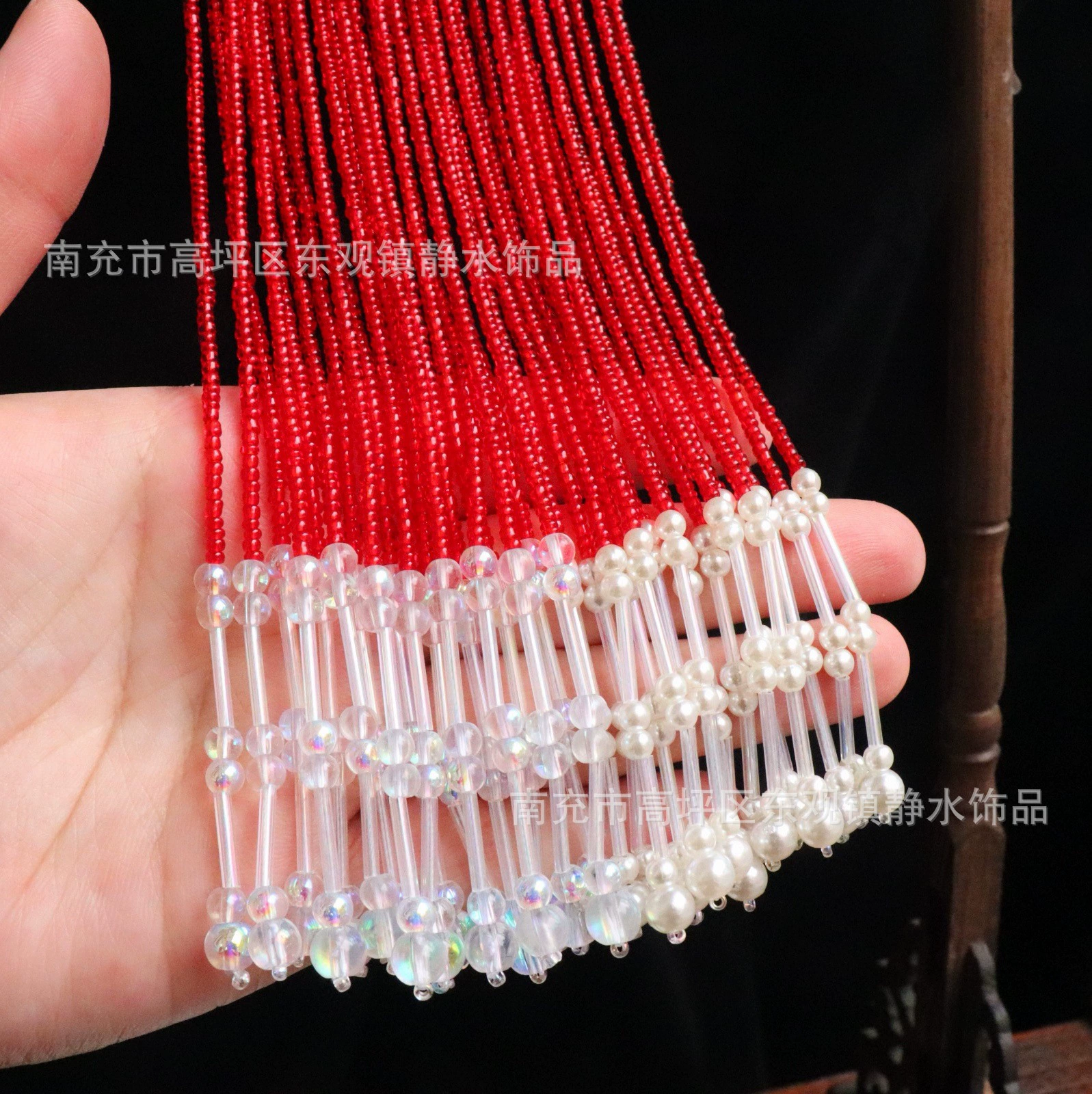 J20 красный рис бусина кисточка полуфабрикат одежда кисточка ханьфу антикварная шпилька материал DIY аксессуары для одежды кружево