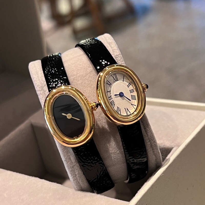 Kajia Mini Oval Bathtub Women's Watch Rose Gold Vintage Diamond Ring Elegant European Style Fashionable High-End Internet Celebrity Wristwatch Kajia Mini Oval Bathtub Women's Watch Rose Gold Vintage Diamond Ring Elegant European Style Fashionable High-End Internet Celebrity Wristwatch