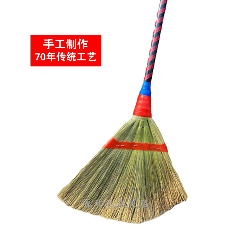 Handmade dragon beard broom, Miscarpment thickened sorghum broom, factory, school cement floor broom, non-stick spring river