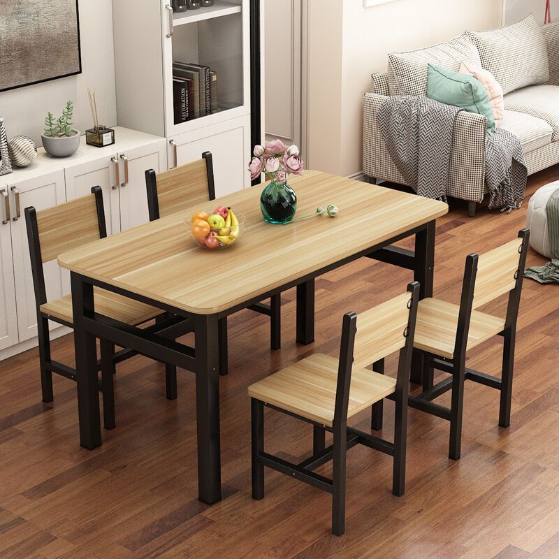 Dining Table and Chair Combination Hotel Restaurant Table and Chair Snack Fast Food Restaurant Dining Table Commercial Factory Table and Chair Steel Wood Fast Food Table and Chair