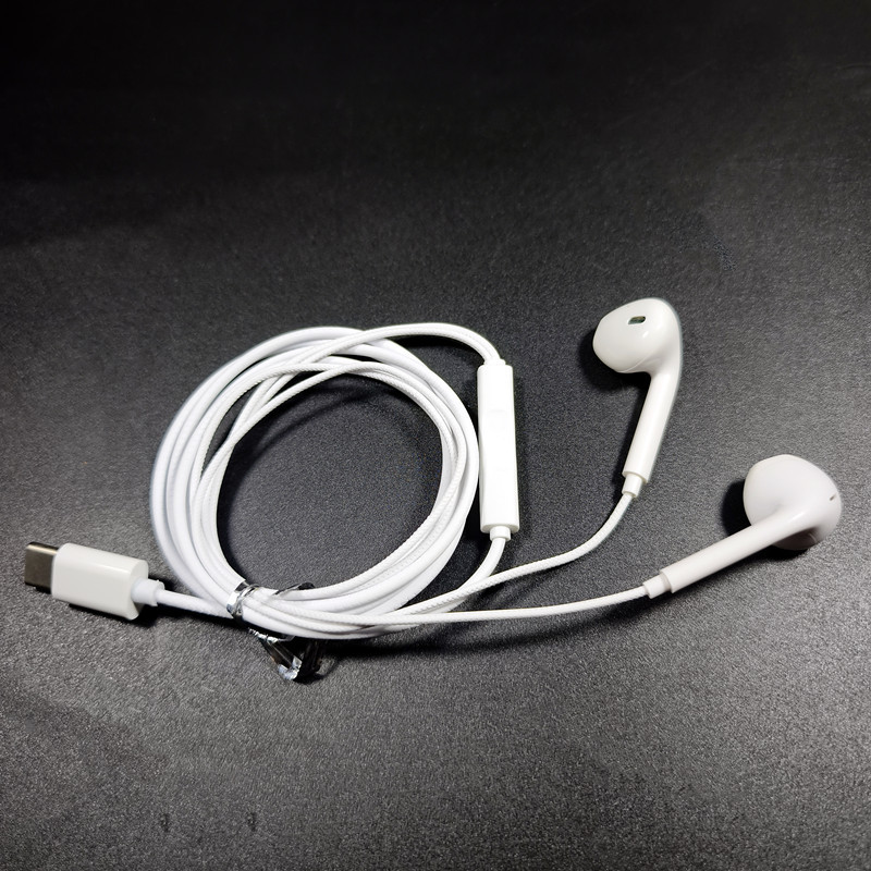 3.5 auriculares con cable de orificio redondo tipo c semi-in-in HD teléfono móvil con marca auricular fábrica al por mayor