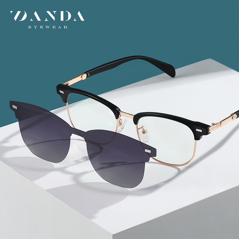 CG3202 un espejo de doble uso se puede equipar con gafas de cerca Nuevo conjunto magnético miopía gafas de sol polarizadas de hombres y mujeres