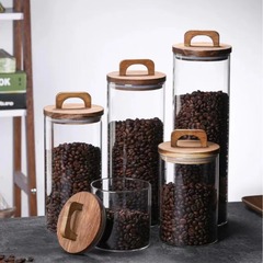 陳皮缶新型コーヒー豆保存缶散茶葉貯蔵缶展示缶茶葉缶ガラス密封花茶缶