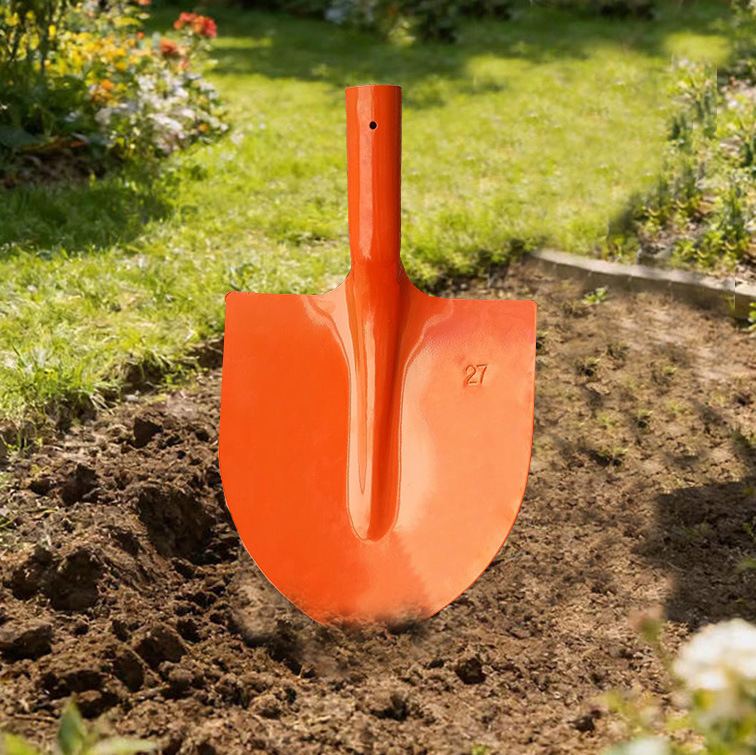 工厂批发 外贸法式 Shovel 铁锹圆头锰钢铁锹头场农用工具S527