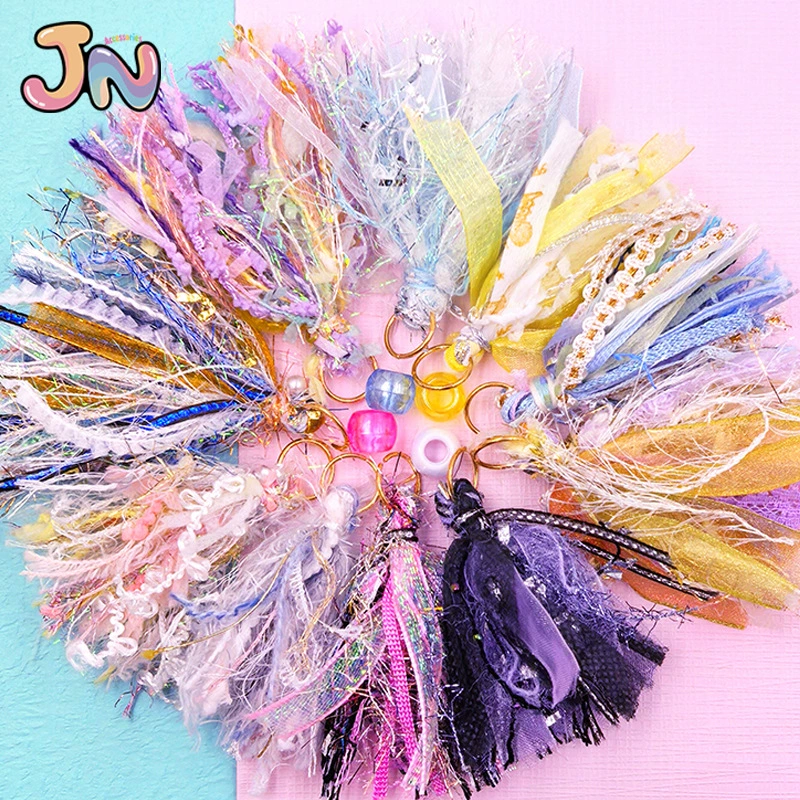 Plush cotton thread tassel colorful pendant DIY special thread handmade tassel wool thread mixed thread plush tassel accessories A series
