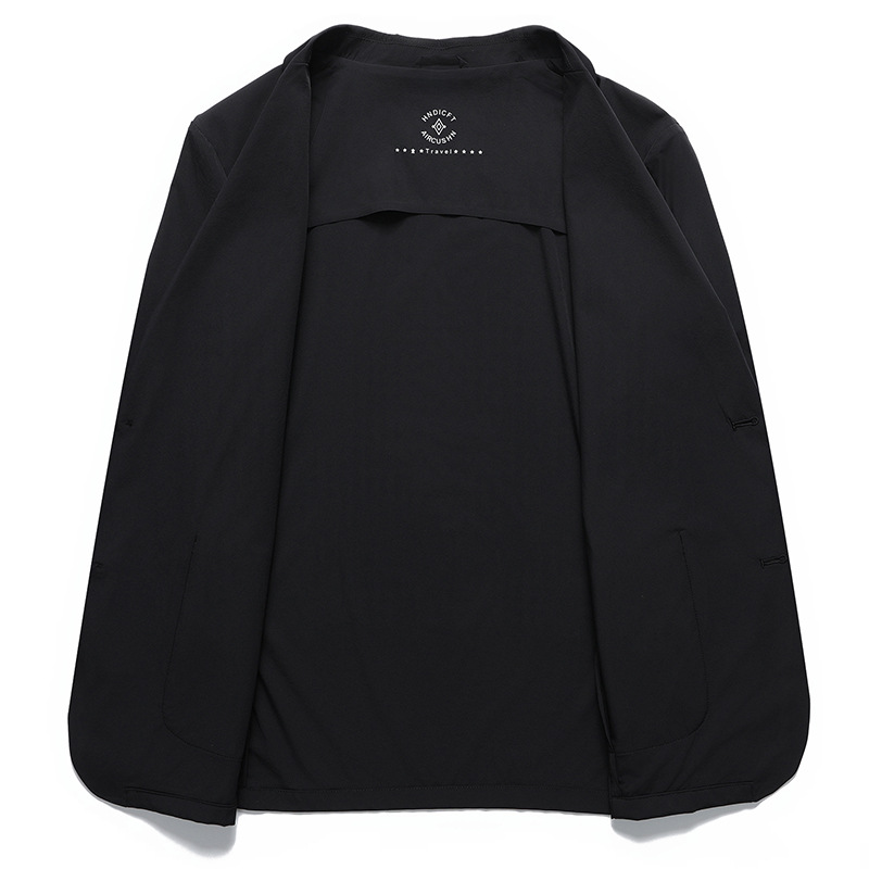 Casual Suit Men's Summer Thin Ice Silk Sunscreen Clothing Middle-aged and Young Men's Fashionable Western Men's Coat Sunscreen Small Suit
