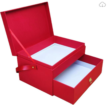 新しいアイデアの結婚祝いの砂糖のギフトボックスの赤いお土産のギフトボックスの喜二重引き出しのギフトボックスの高級な包装箱|undefined