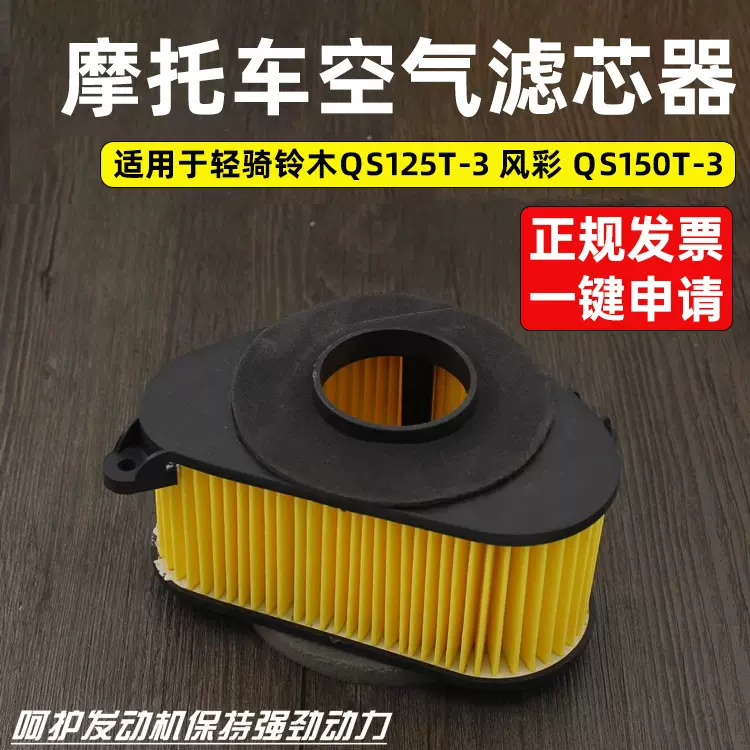 摩托车配件欧二QS125T-3 风彩 锋彩 QS150T-3 空气滤芯  滤清器