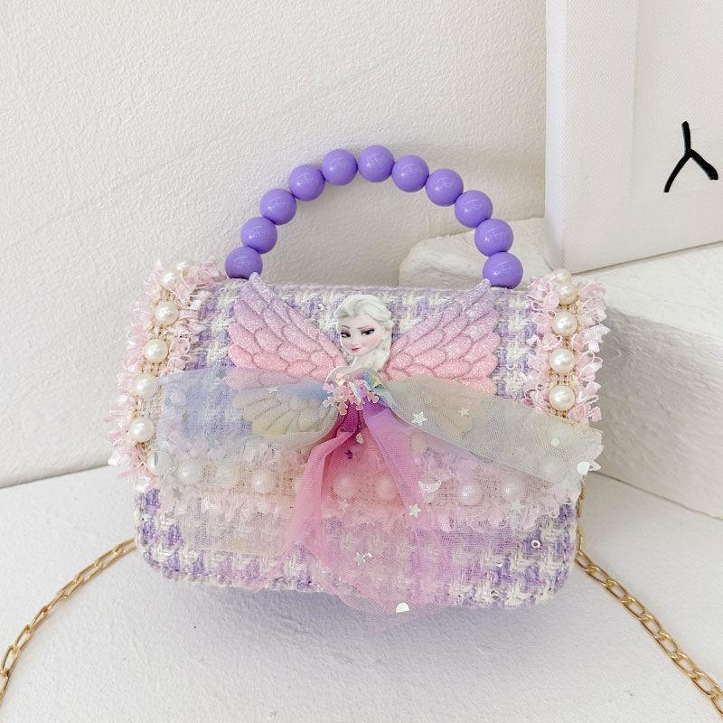 Nueva niñas princesa Aisha bolsos, bolsos de hombro de moda lindos bolsos de decoración de bebés de dibujos animados