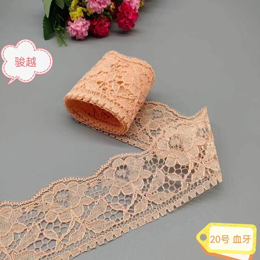 A largo plazo en stock 6cm 40 colores no elástico poliéster encaje Ropa Accesorios falda encaje 667 #