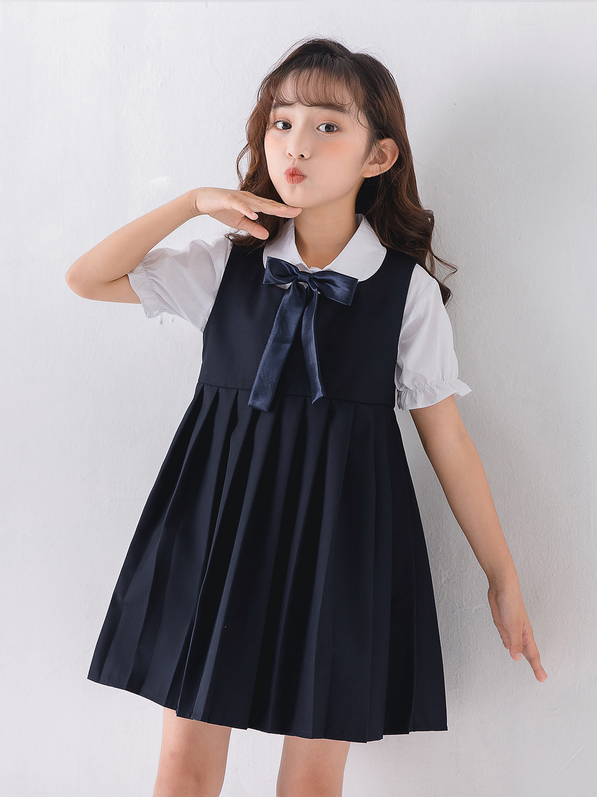 Kindergarten Uniforms, Summer Clothes, Kidsren's Class Uniforms, Primary School Students' Short-Sleeved School Uniforms, Chorus Recitation Uniforms, Senior Class Graduation Photo Costumes