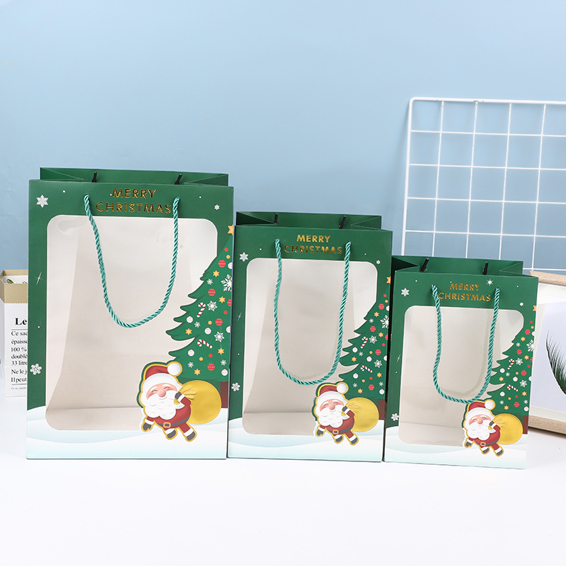 Los fabricantes transfronterizos en stock bolsa de regalo de Navidad bolso Nochebuena Apple embalaje bolsa de regalo bolsa de papel de Navidad