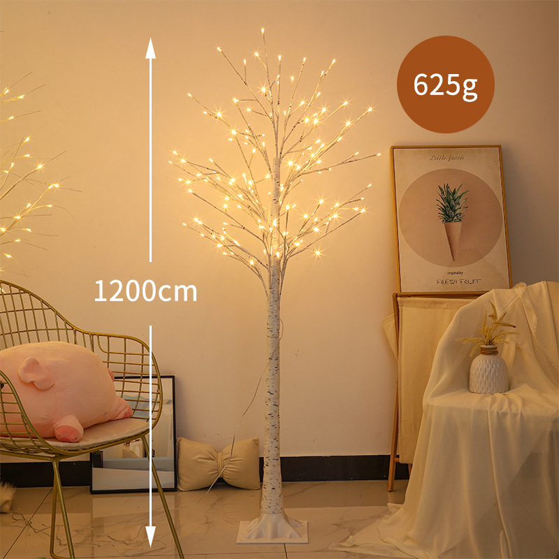 Lámpara de alambre de cobre de modelado de paisaje LED transfronterizo, lámpara de árbol de decoración de jardín de Navidad, lámpara de abedul luminosa de simulación