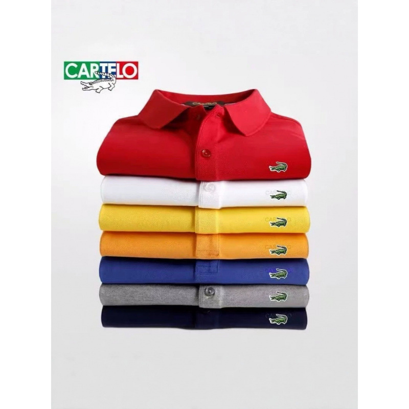 Cross-Border Summer New French Crocodile Classic Embroidered Loose Lapel Casual Solid Color Short-Sleeve T-Shirt Polo for Men Cross-Border Summer New French Crocodile Classic Embroidered Loose Lapel Casual Solid Color Short-Sleeve T-Shirt Polo for Men